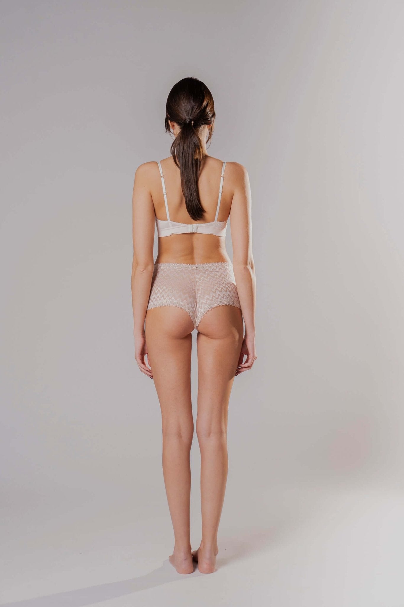 Culotte Olga in pizzo Cipria - Carami - Caramì Lingerie & Activewear Made in Italy