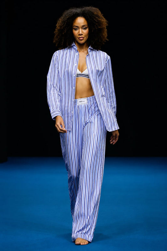 Pantalone Lungo Tricolore Blu