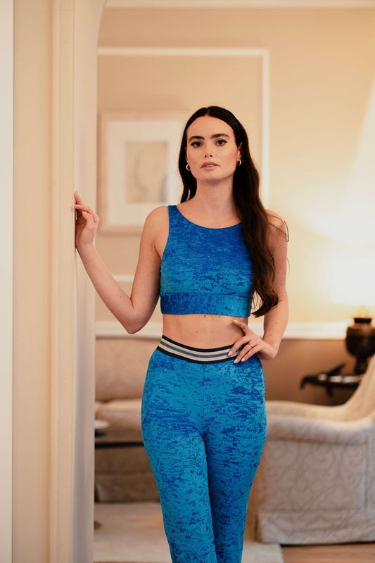 Top Velluto Blu Oceano - Carami - Caramì Lingerie & Activewear Made in Italy