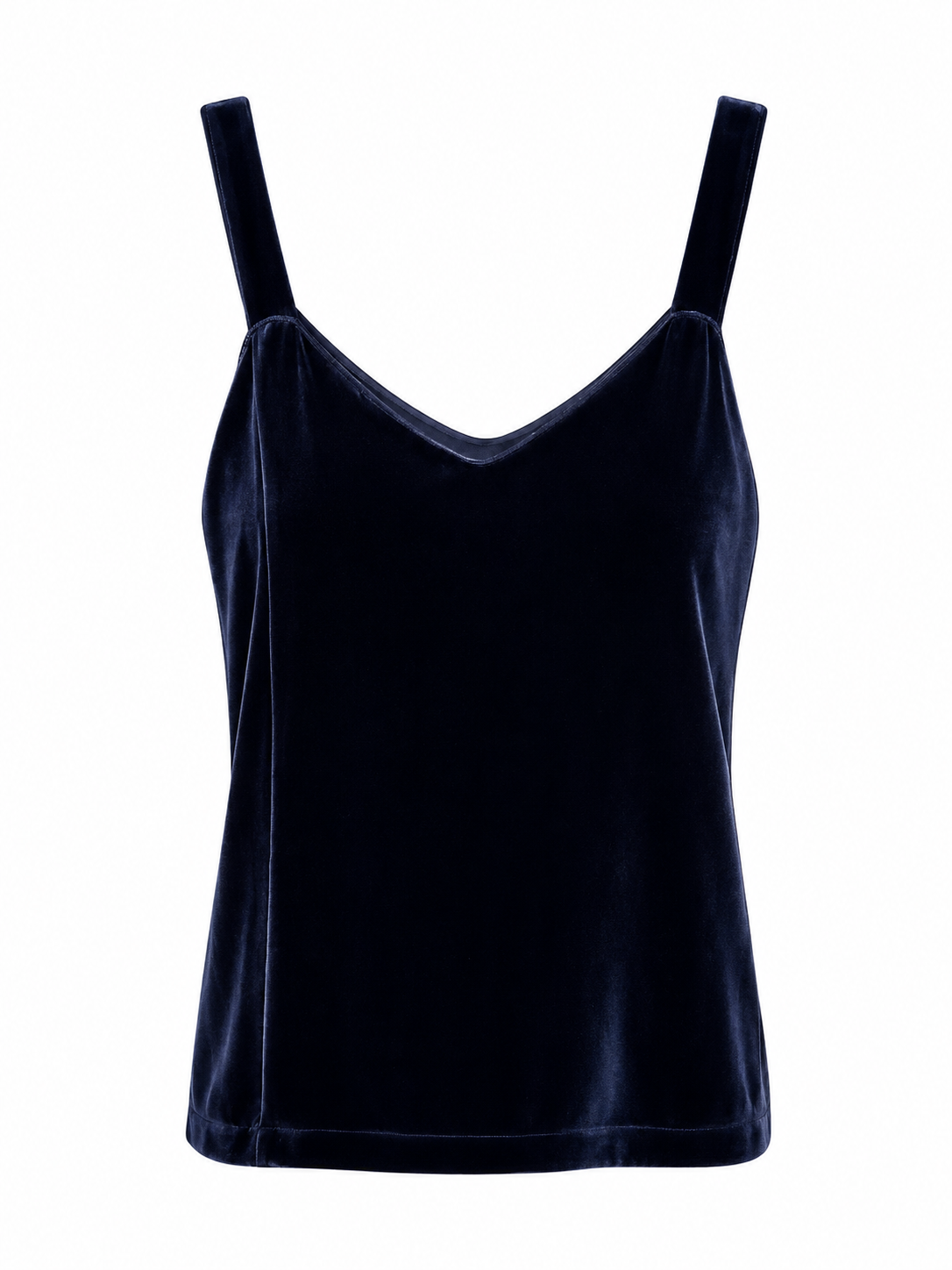 Top in Velluto di Seta Blu