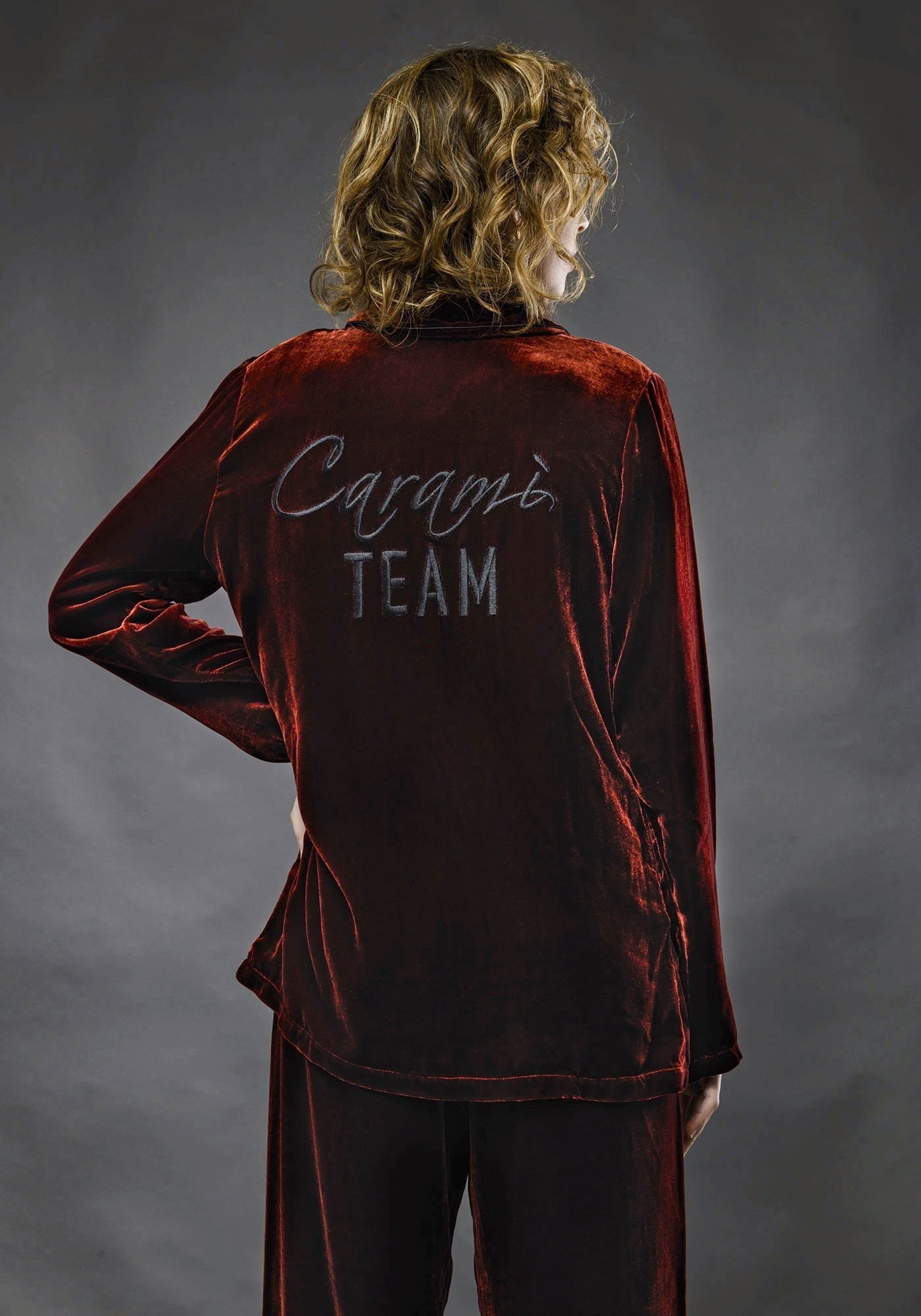 Giacca in Velluto di Seta Rosso - Carami - Caramì Lingerie & Activewear Made in Italy