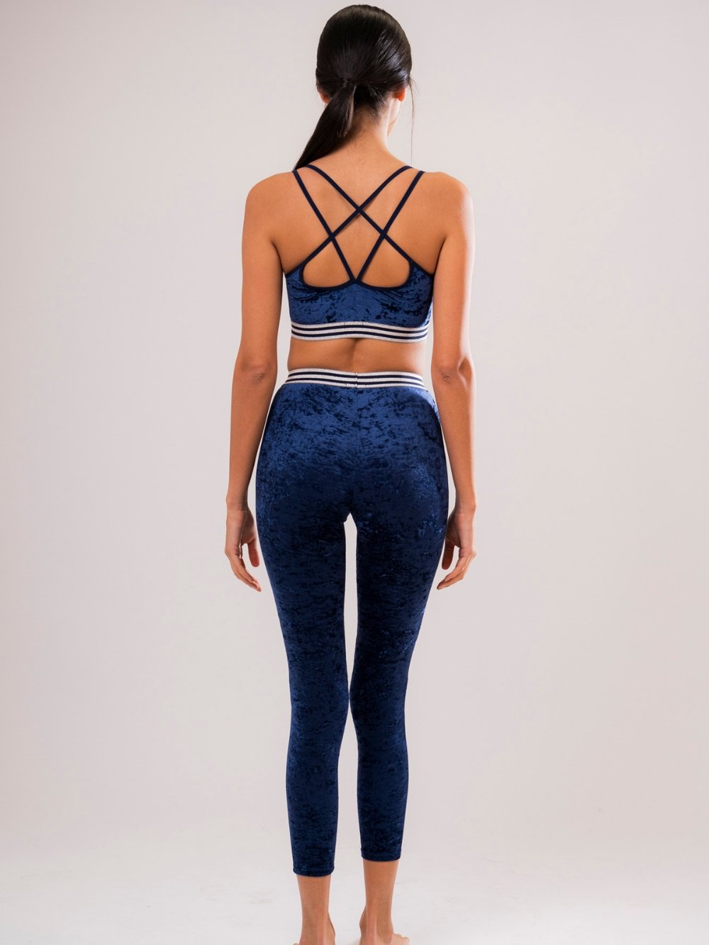 Leggings Sport Velluto Blu - Carami - Caramì Lingerie & Activewear Made in Italy