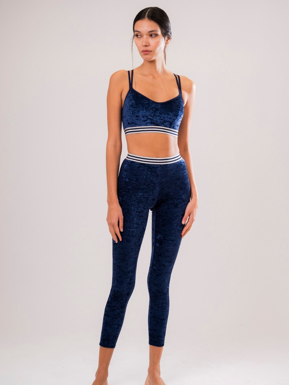 Blue Velvet Sports Leggings - Luxury underwear and lingerie made
