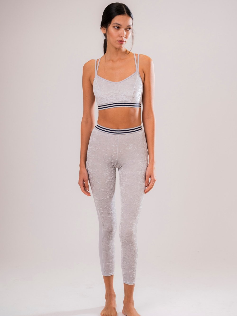 Leggings Sport Velluto Grigio - Carami - Caramì Lingerie & Activewear Made in Italy