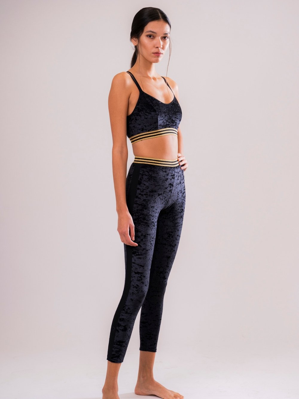 Leggings Sport Velluto Nero - Carami - Caramì Lingerie & Activewear Made in Italy