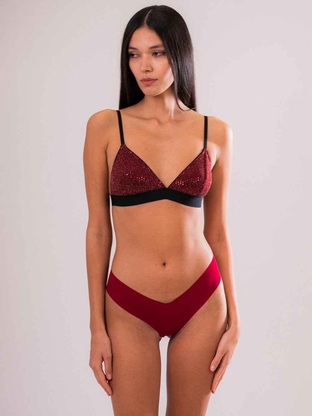 Reggiseno Glitter Rosso - Carami - Caramì Lingerie & Activewear Made in Italy