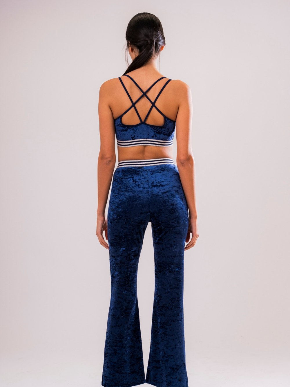 Top Sport Velluto Blu - Carami - Caramì Lingerie & Activewear Made in Italy