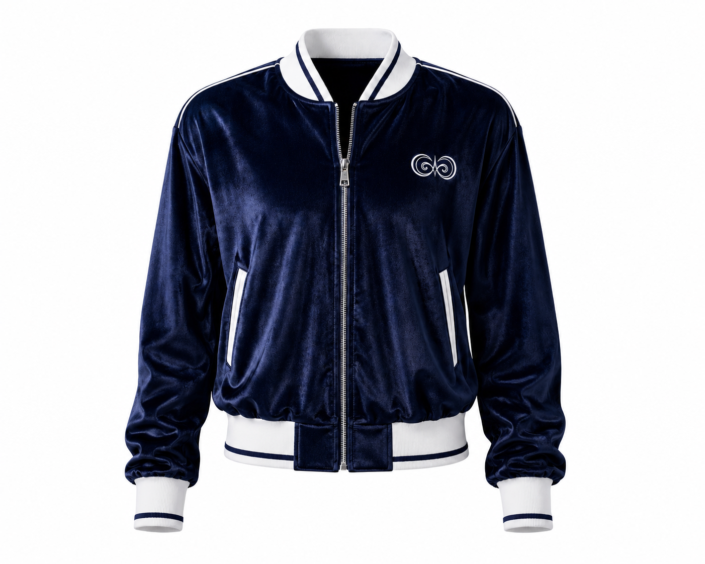 Caramì Blue Velvet Bomber Made in Italy