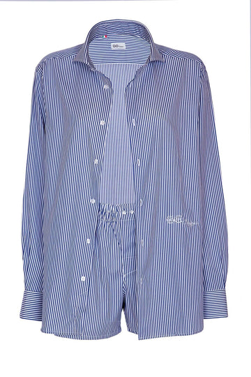 Blue Stripes Poplin Cotton Boxer