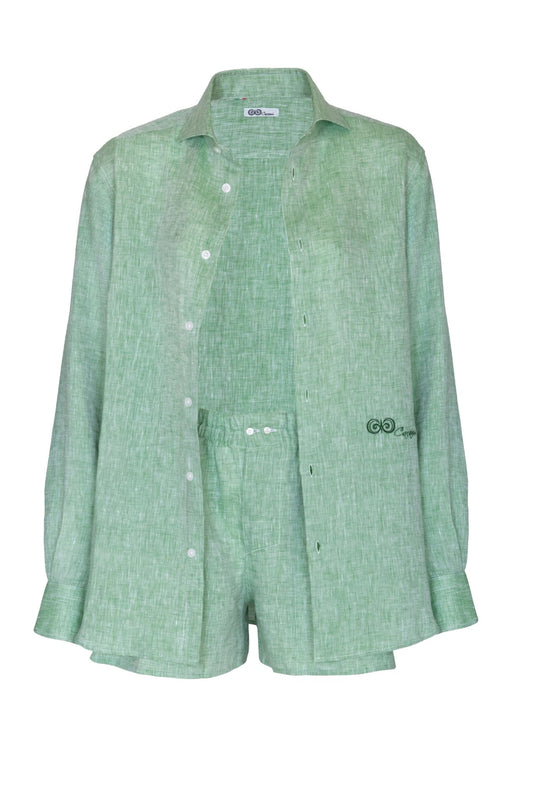 Boxer in Lino Verde - Carami - Caramì Lingerie & Activewear Made in Italy