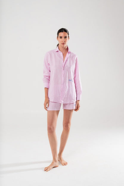 Boxer Rosa in Lino - Carami - Caramì Lingerie & Activewear Made in Italy