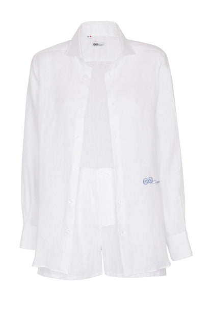 Camicia Bianca in Lino - Carami - Caramì Lingerie & Activewear Made in Italy