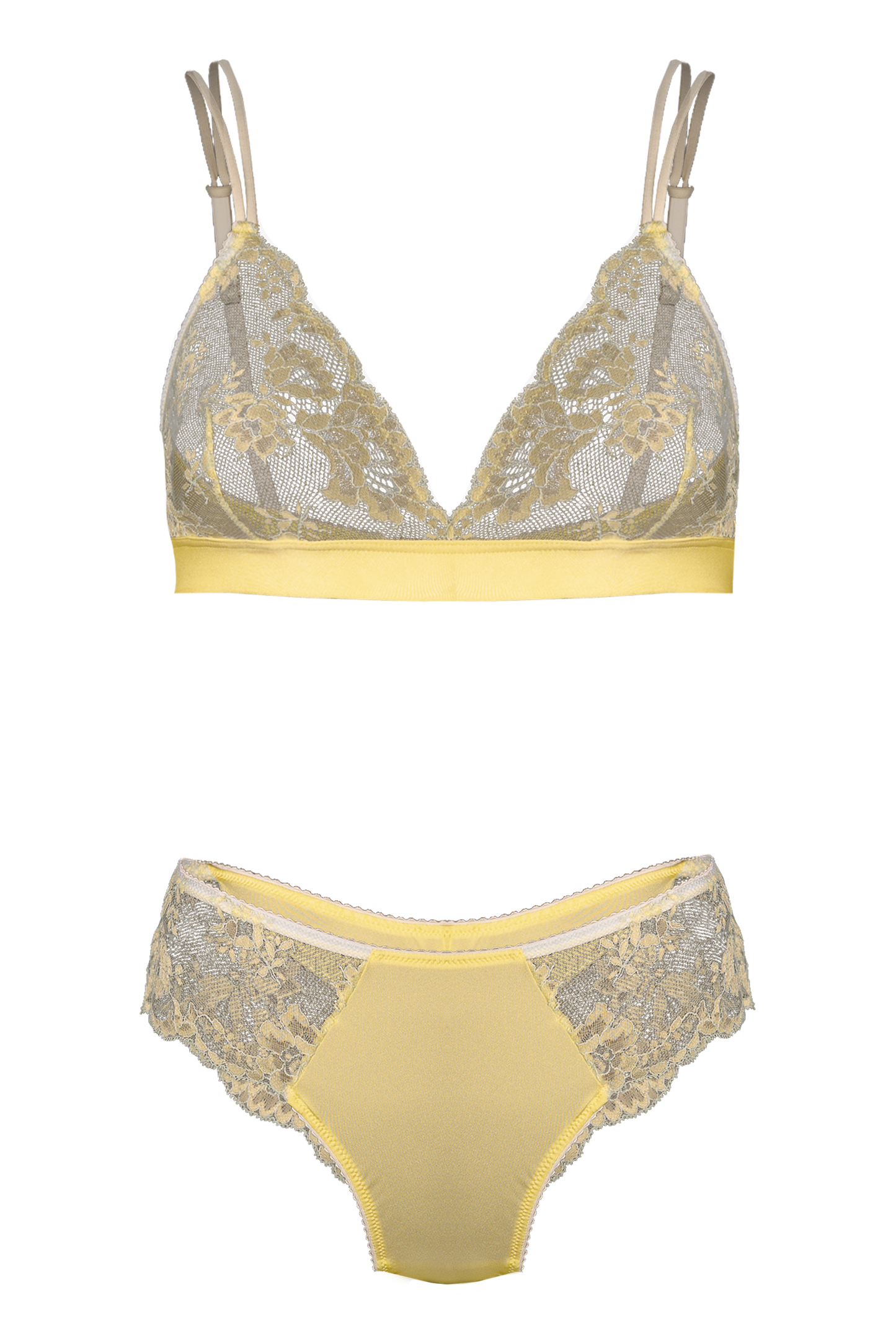 Federica Yellow Lace Briefs