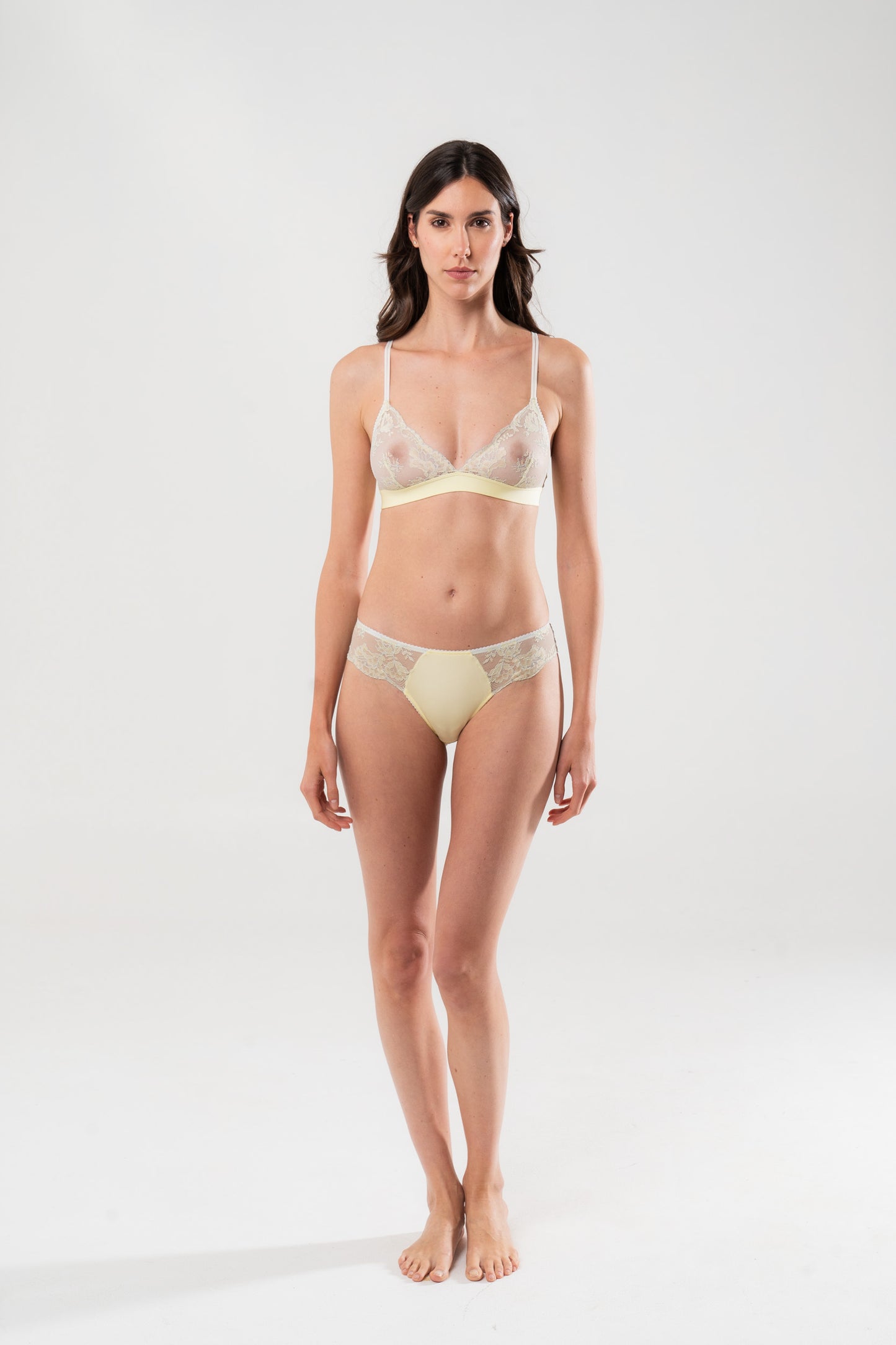Federica Yellow Lace Briefs