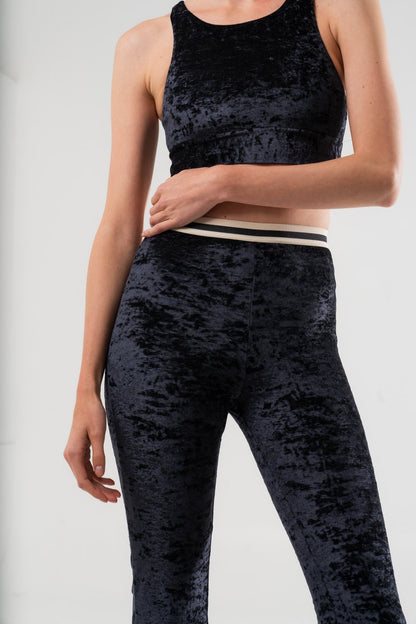 Pantajazz in Velluto Nero - Elastico bianco e nero - Carami - Caramì Lingerie & Activewear Made in Italy