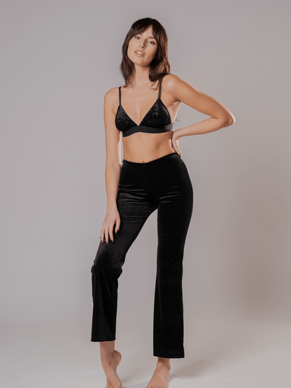 PantaJazz Velluto Nero Star - Carami - Caramì Lingerie & Activewear Made in Italy
