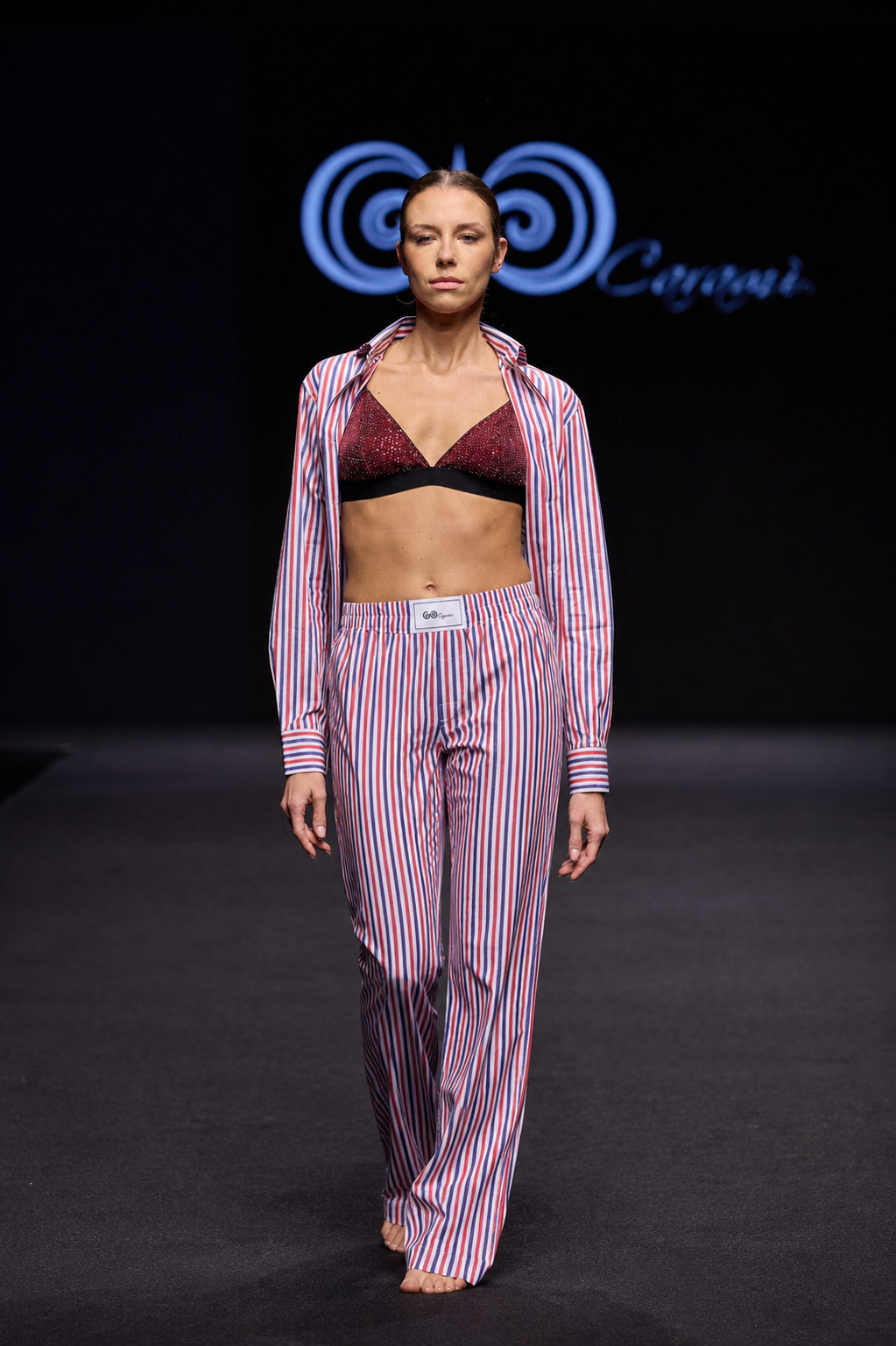 Pantalone Lungo Tricolore Rosso