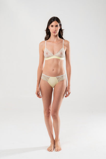 Reggiseno Federica Pizzo Giallo - Carami - Caramì Lingerie & Activewear Made in Italy