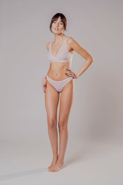 Reggiseno Plumetis Bianco - Carami - Caramì Lingerie & Activewear Made in Italy