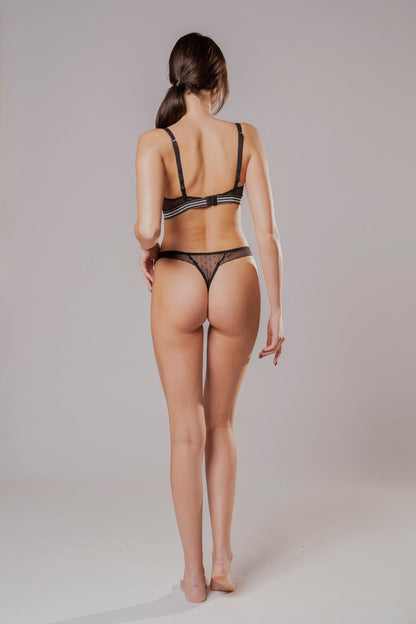 Reggiseno Plumetis Nero - Carami - Caramì Lingerie & Activewear Made in Italy