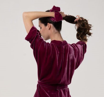 Scrunchie con Fiocco Bianco - Carami - Caramì Lingerie & Activewear Made in Italy