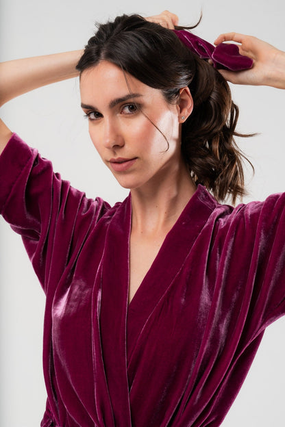 Scrunchie con Fiocco Lampone - Carami - Caramì Lingerie & Activewear Made in Italy