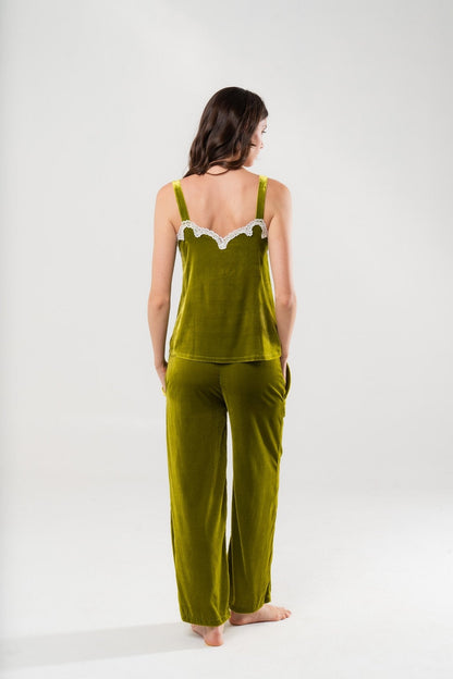 Top in Velluto di Seta Verde - Carami - Caramì Lingerie & Activewear Made in Italy