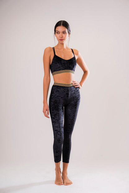 Top Sport Velluto Nero - Carami - Caramì Lingerie & Activewear Made in Italy