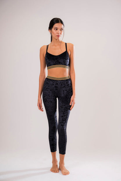 Top Sport Velluto Nero - Carami - Caramì Lingerie & Activewear Made in Italy