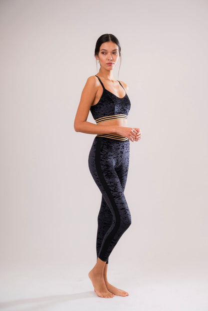 Top Sport Velluto Nero - Carami - Caramì Lingerie & Activewear Made in Italy