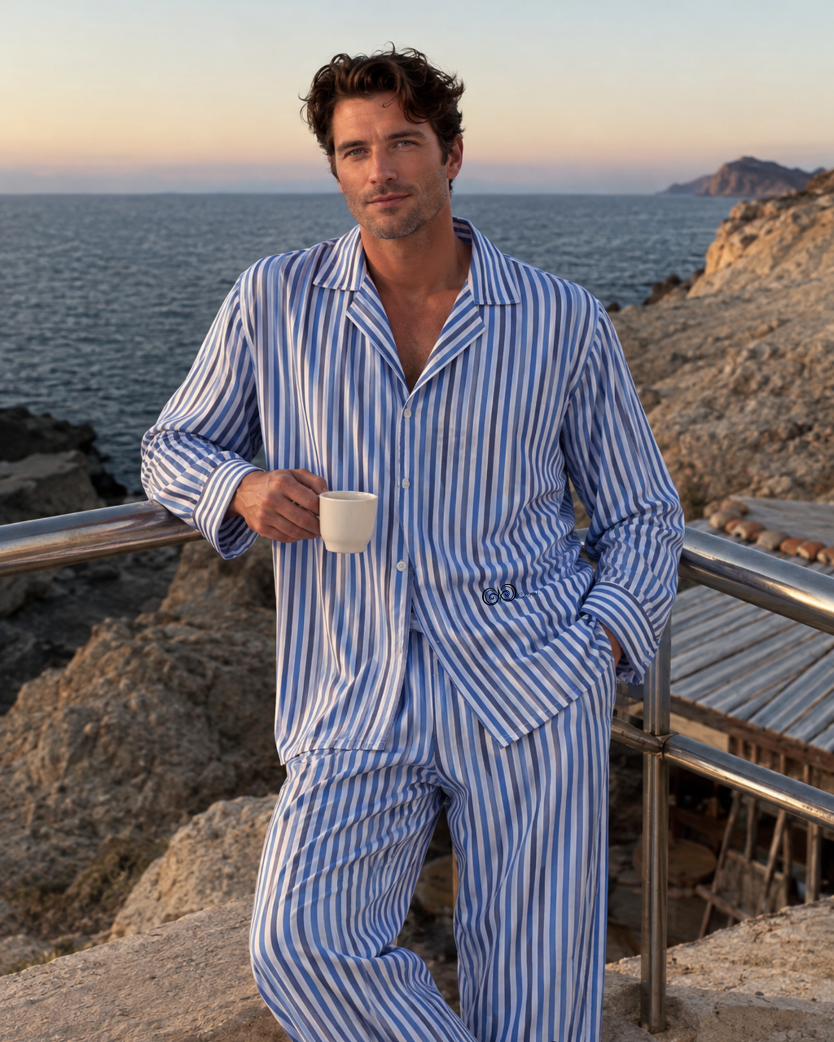 Pantalone Lungo Tricolore Blu