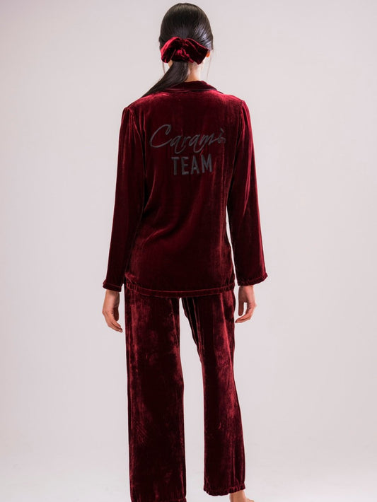 Giacca in Velluto di Seta Rosso - Carami - Caramì Lingerie & Activewear Made in Italy