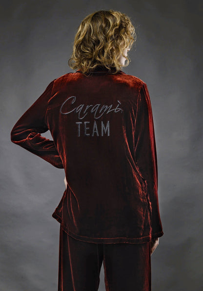 Giacca in Velluto di Seta Rosso - Carami - Caramì Lingerie & Activewear Made in Italy