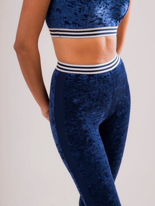 Leggings Sport Velluto Blu - Carami - Caramì Lingerie & Activewear Made in Italy