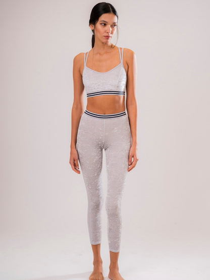 Leggings Sport Velluto Grigio - Carami - Caramì Lingerie & Activewear Made in Italy