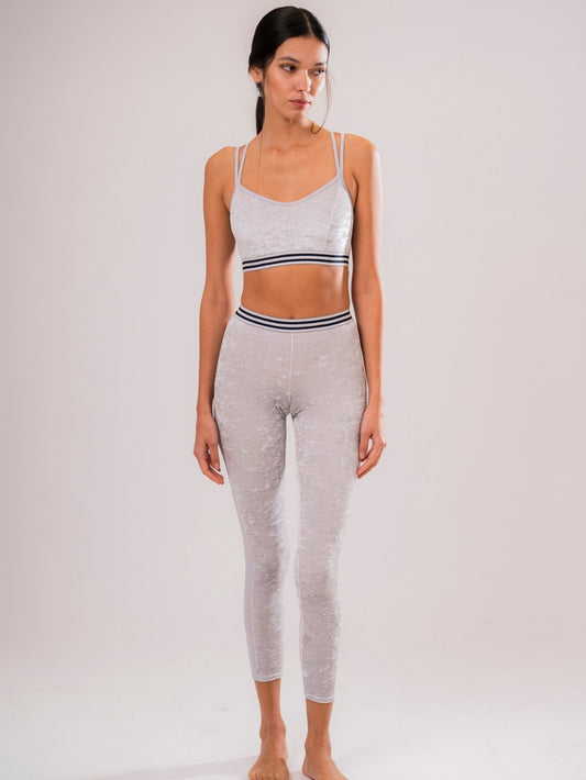 Leggings Sport Velluto Grigio - Carami - Caramì Lingerie & Activewear Made in Italy