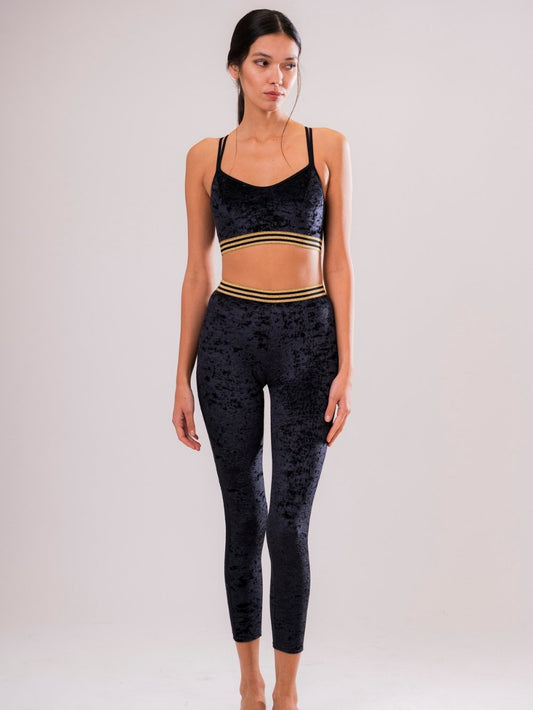 Leggings Sport Velluto Nero - Carami - Caramì Lingerie & Activewear Made in Italy