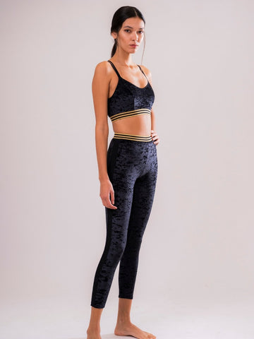 Legging de sport en velours noir