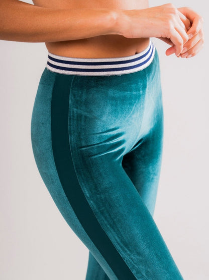 Leggings Sport Velluto Verde - Carami - Caramì Lingerie & Activewear Made in Italy