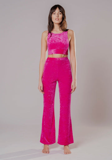 Fuchsia Velvet Pantajazz