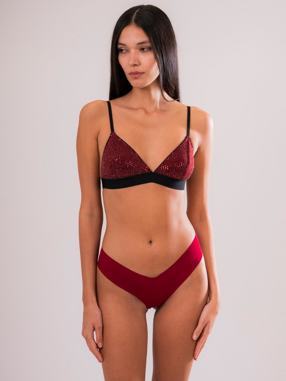 Red Glitter Bra - Caramì Underwear and luxury lingerie made in Italy –  Carami