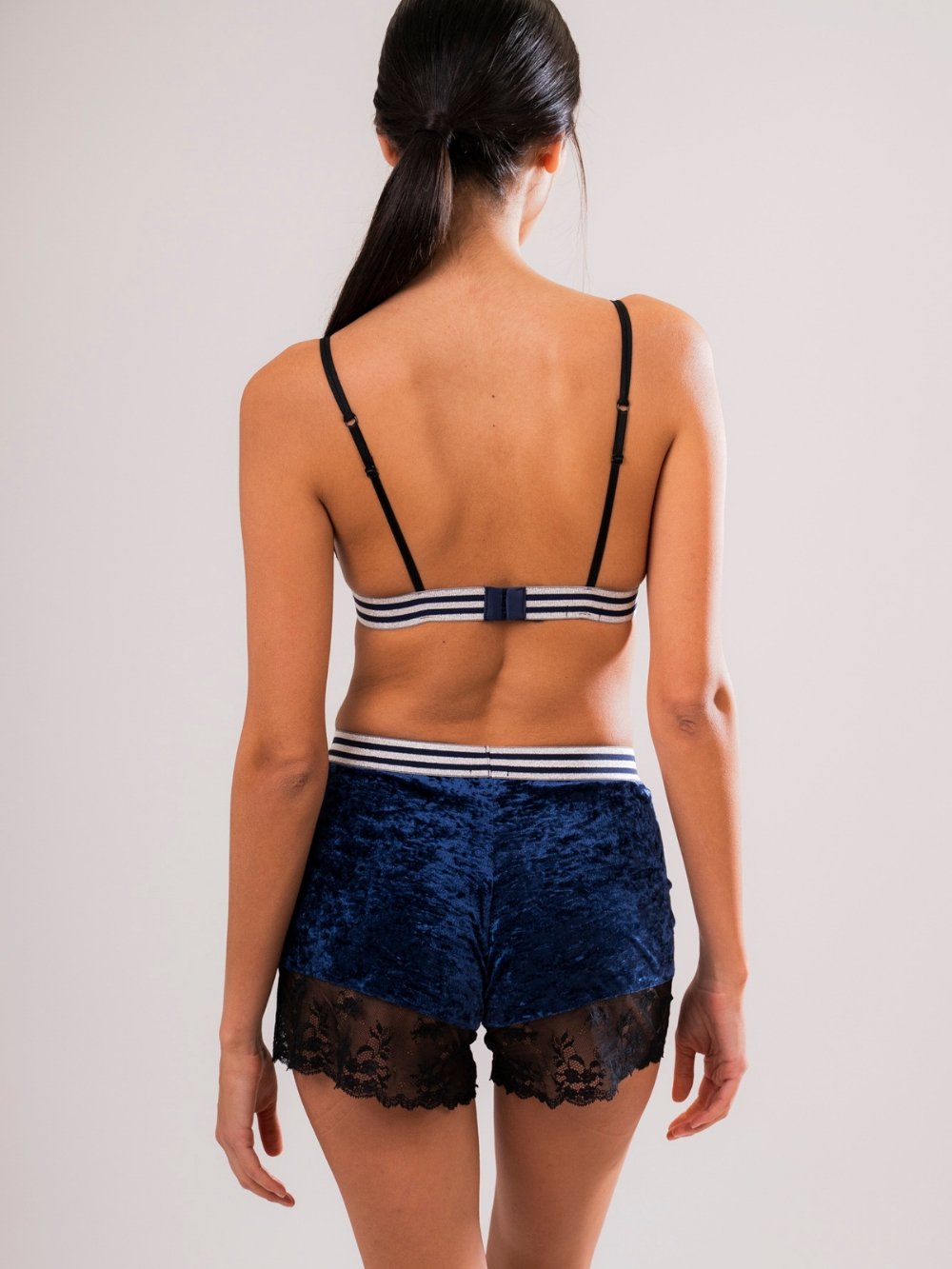 Shorts Velluto Blu - Carami - Caramì Lingerie & Activewear Made in Italy