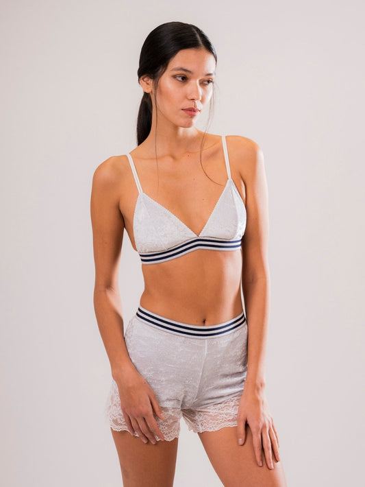 Shorts Velluto Grigio - Carami - Caramì Lingerie & Activewear Made in Italy