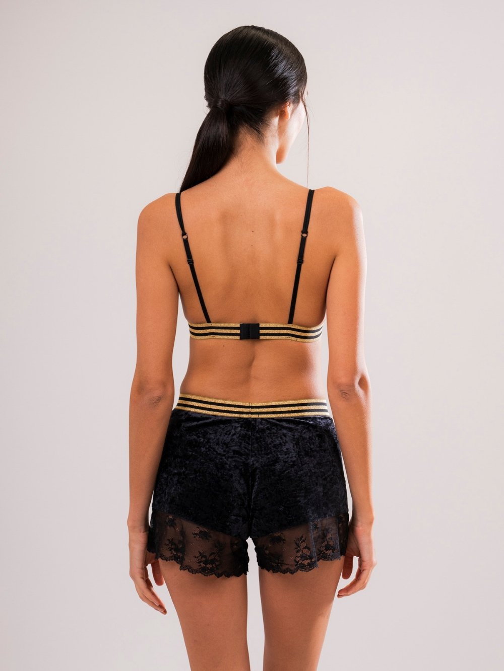 Shorts Velluto Nero - Carami - Caramì Lingerie & Activewear Made in Italy