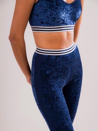 Top Sport Velluto Blu - Carami - Caramì Lingerie & Activewear Made in Italy
