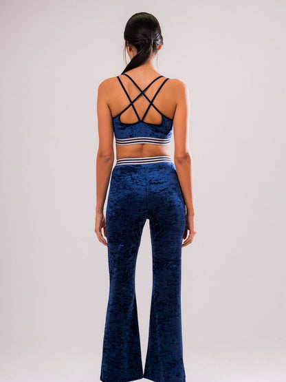 Top Sport Velluto Blu - Carami - Caramì Lingerie & Activewear Made in Italy